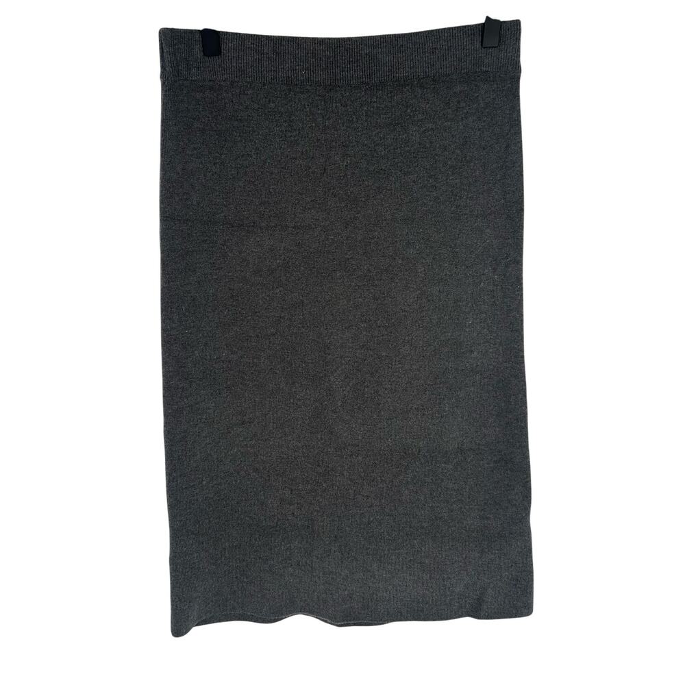Banana Republic Pencil Skirt S Small Gray Knit Ribbed Stretch Workwear Knee